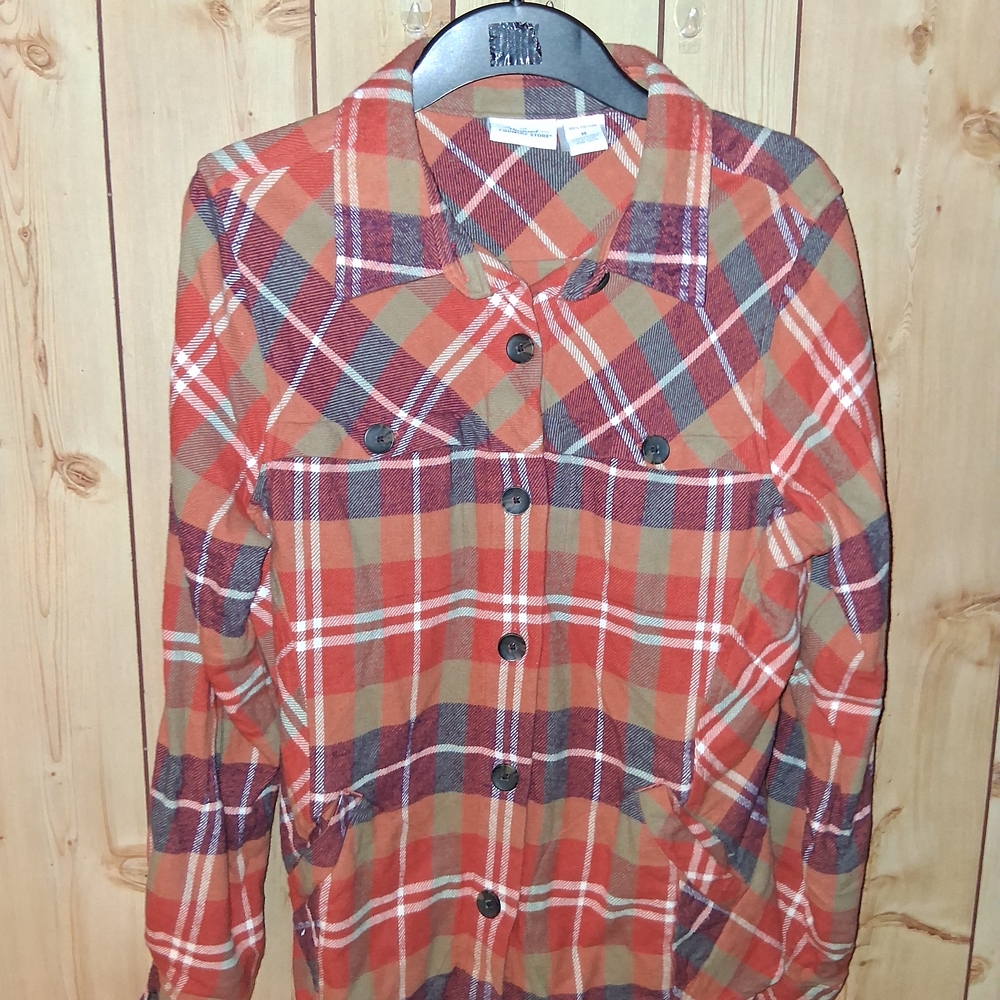 Plaid Button-Up Shirt